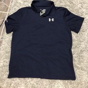 Under Armour Boys heatgear polo shirt. EUC size L